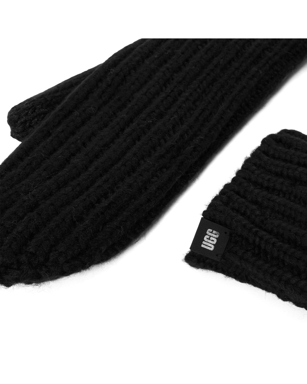 Ugg Black Rib Mitten