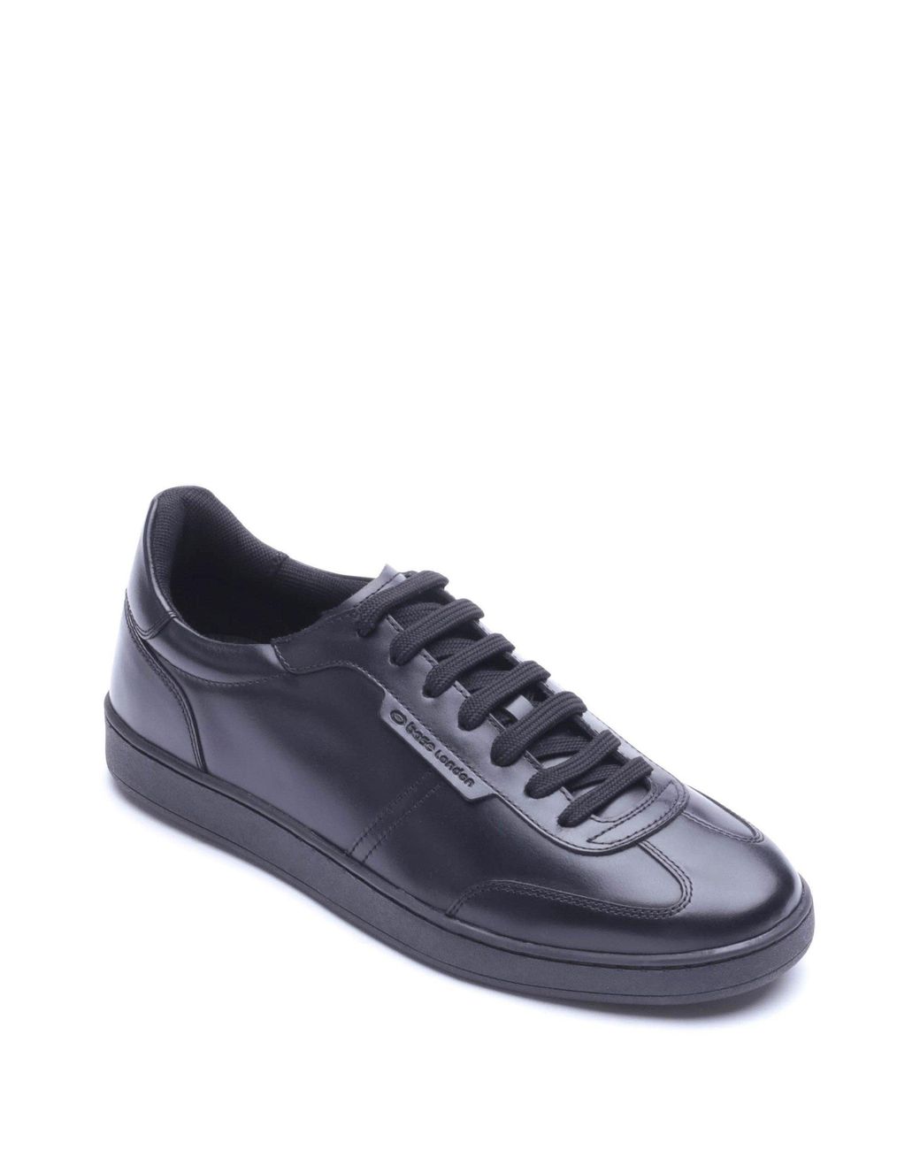 Base London Blue Tucker Leather Lace-Up Trainers for men