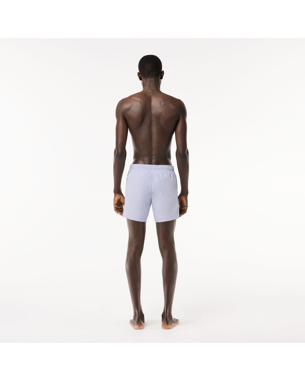 Lacoste White Taff Swim Shorts for men