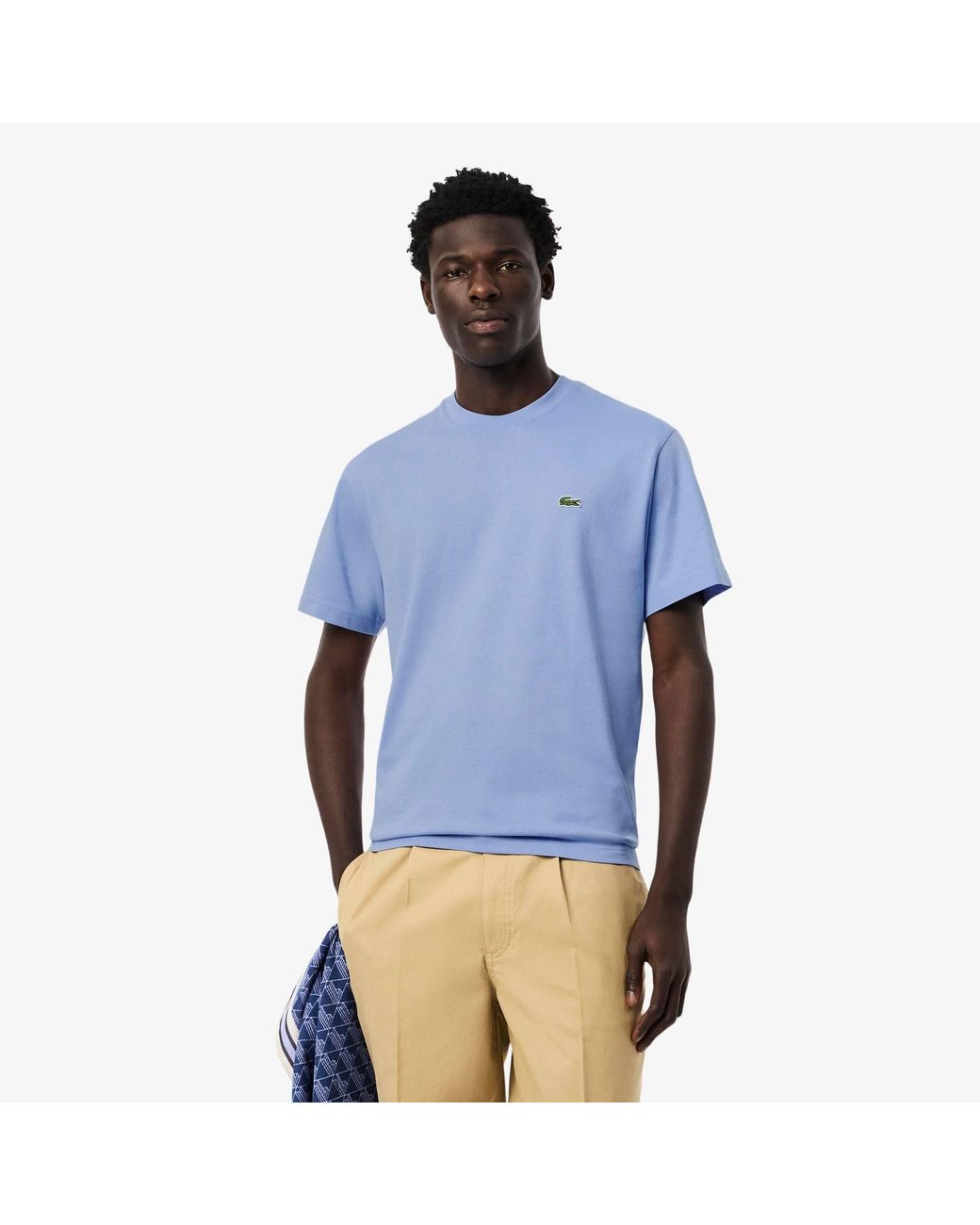Lacoste Blue Regular Fit Small Logo T-Shirt for men