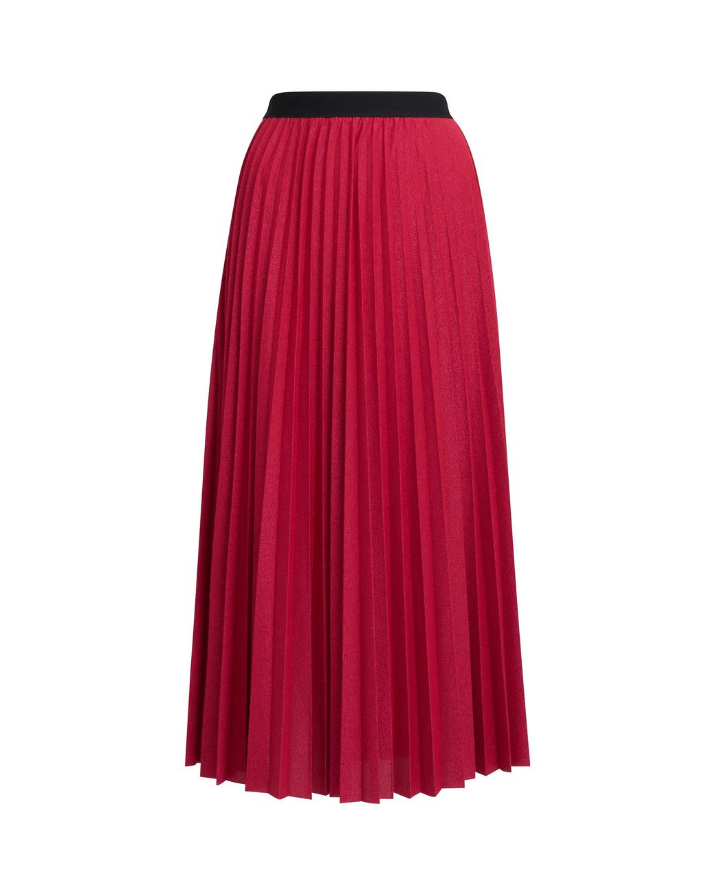 Gina Bacconi Red Ismay Metallic A-Line Skirt