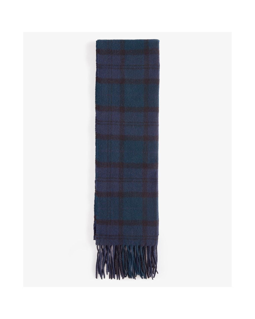 Barbour Gray Tartan Lambswool Scarf