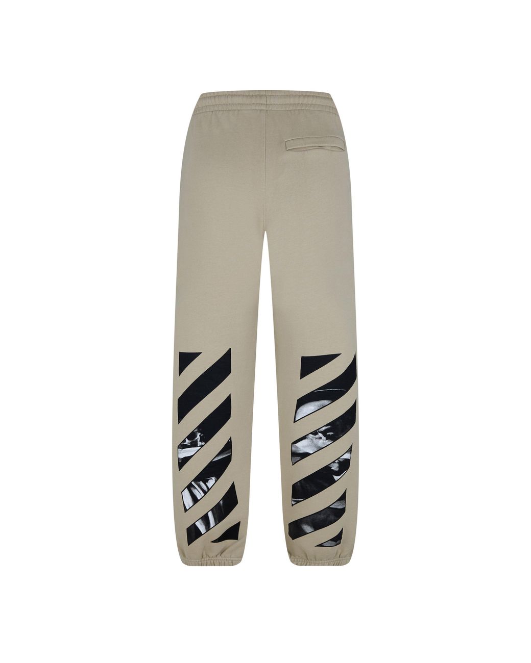 Off-White c/o Virgil Abloh Gray Caravaggio Diagonal Fleece Joggers for men