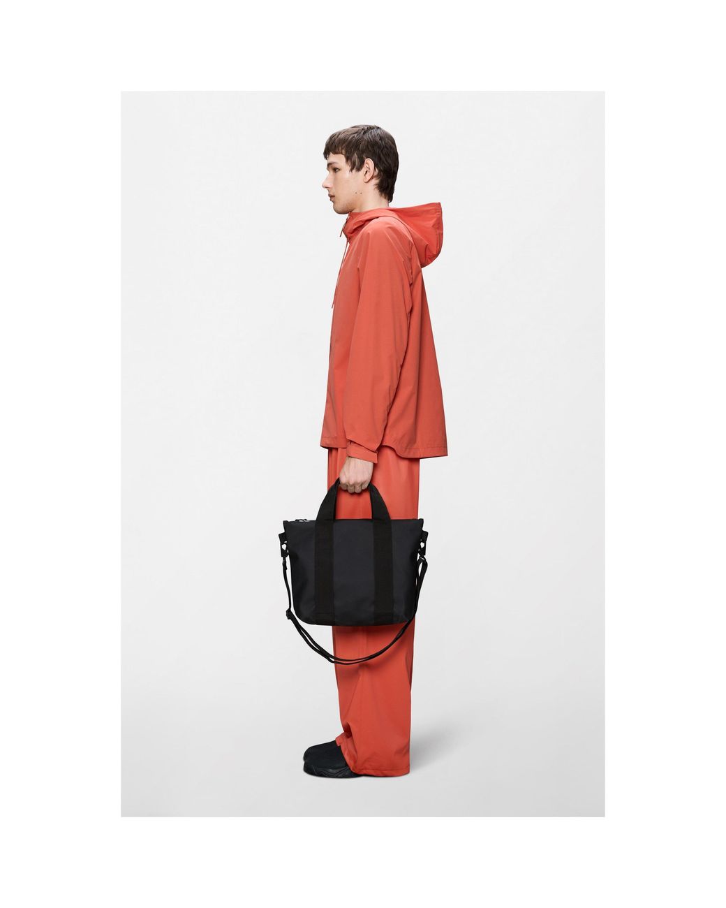 Rains Black Tote Bag Micro