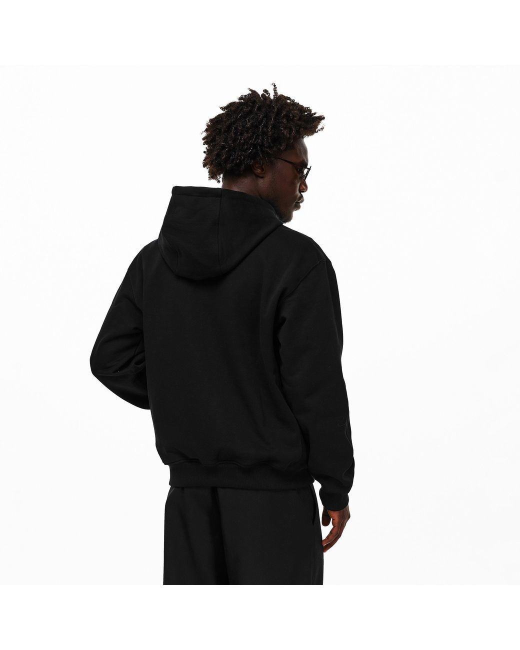 Casablanca Black Classic Logo Zip Hoodie for men