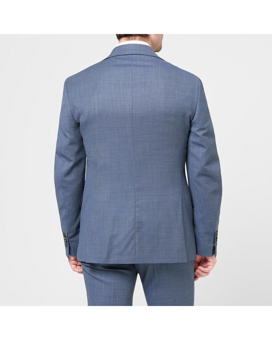 Richard James Blue Wilder Tailored Fit Birdseye Suit Jacket for men