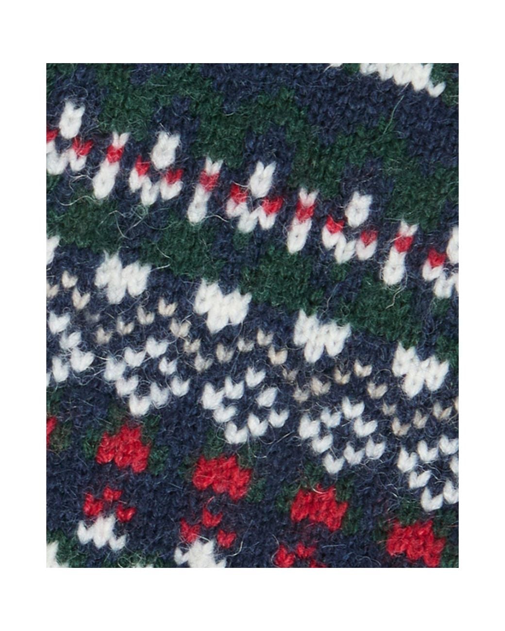 Barbour Blue Marlow Fairisle Knitted Gloves for men
