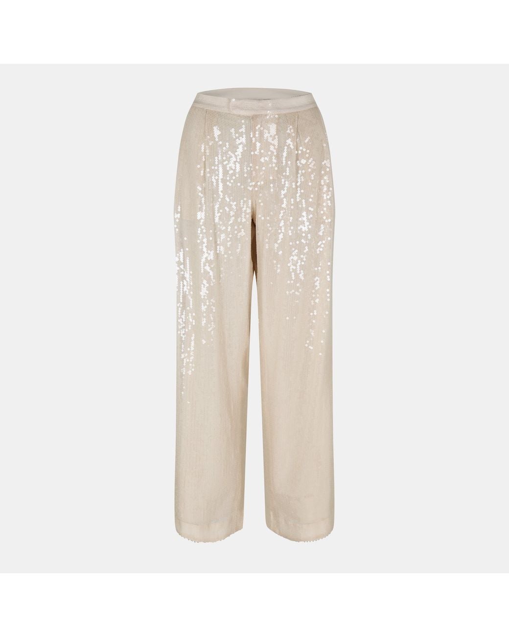 Boss Natural C Tallets Sequinned Wide Leg Trousers