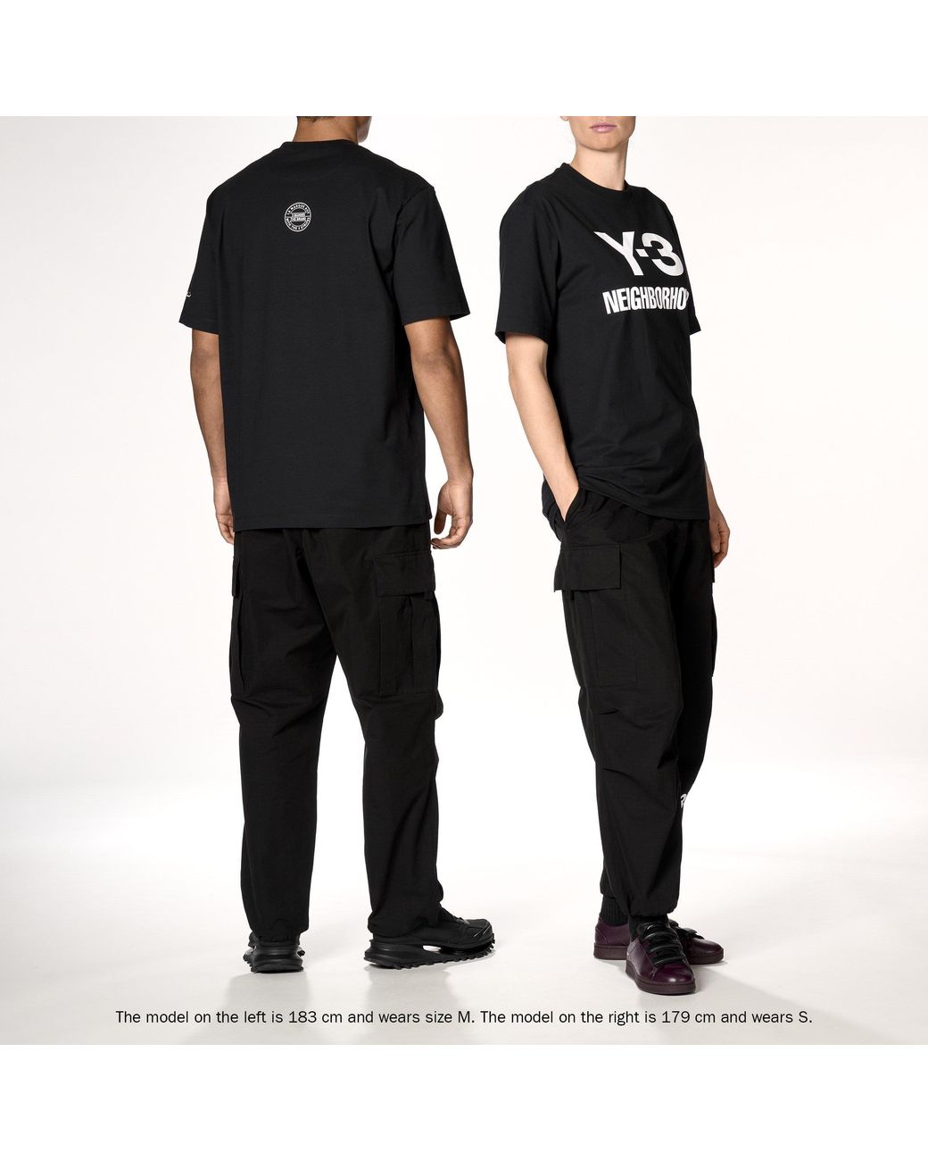 Y-3 Black X Neighborhood Logo T-Shirt for men