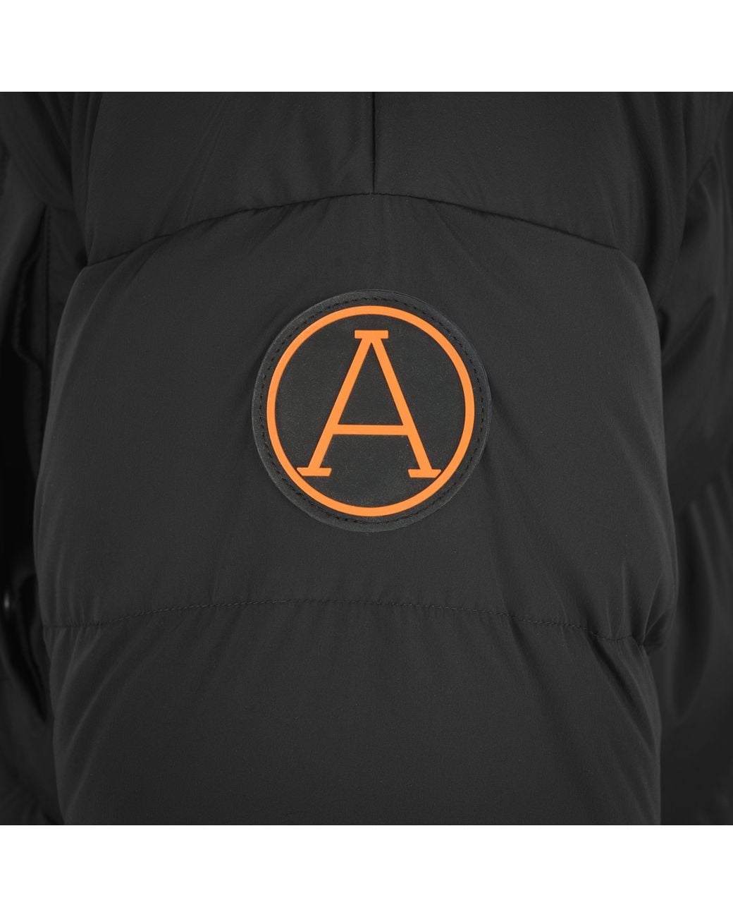 ARCTIC ARMY Black Orca Down Long Puffer Jacket for men