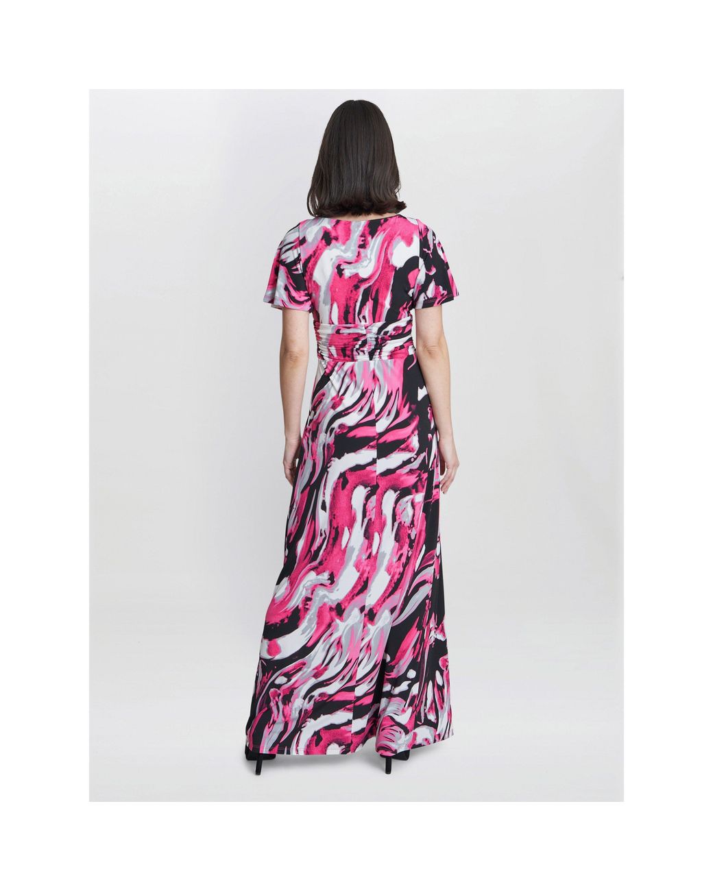 Gina Bacconi Red Fifi Jersey Maxi Dress