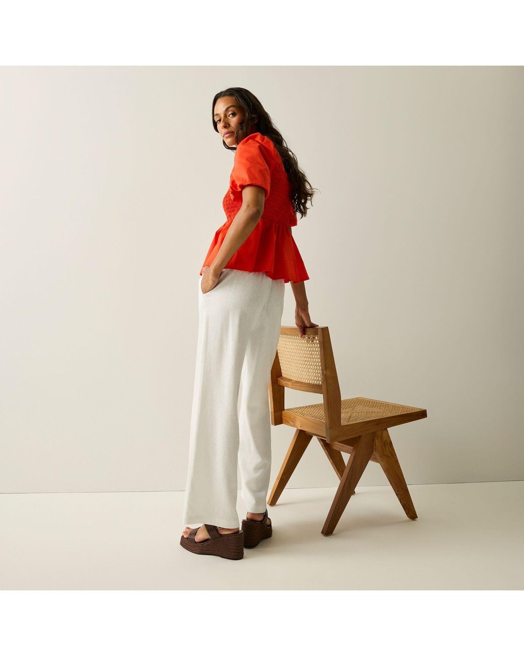 Regatta Natural Talamanca Linen Relaxed-Fit Trousers