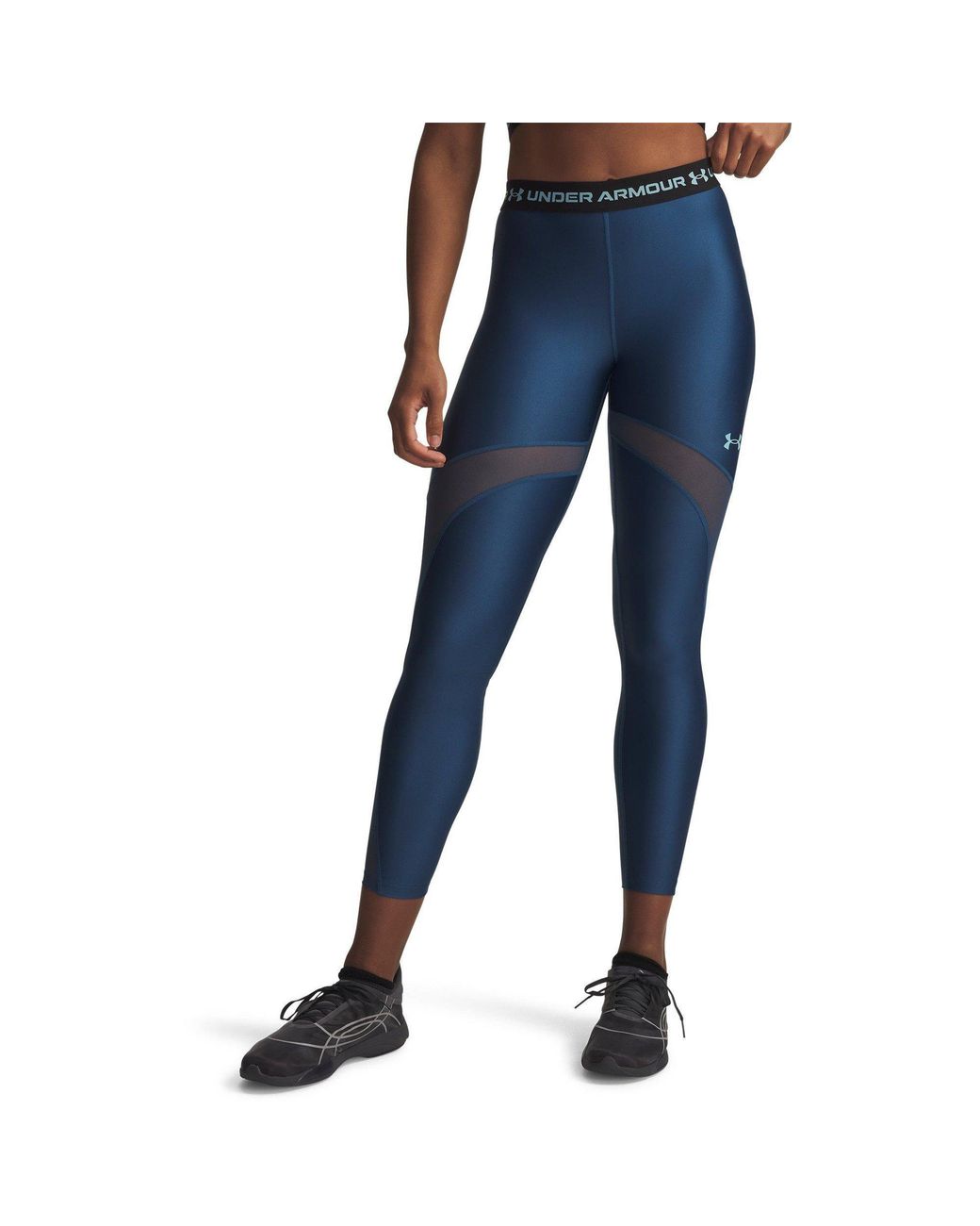 Under Armour Blue Heatgear Mesh Performance Gym Legging