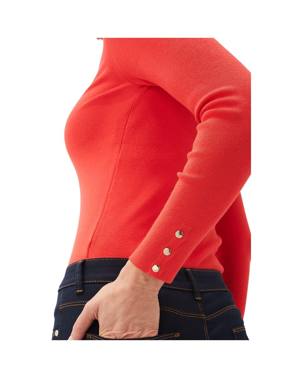 Phase Eight Red Poppia Shoulder Trim Knit