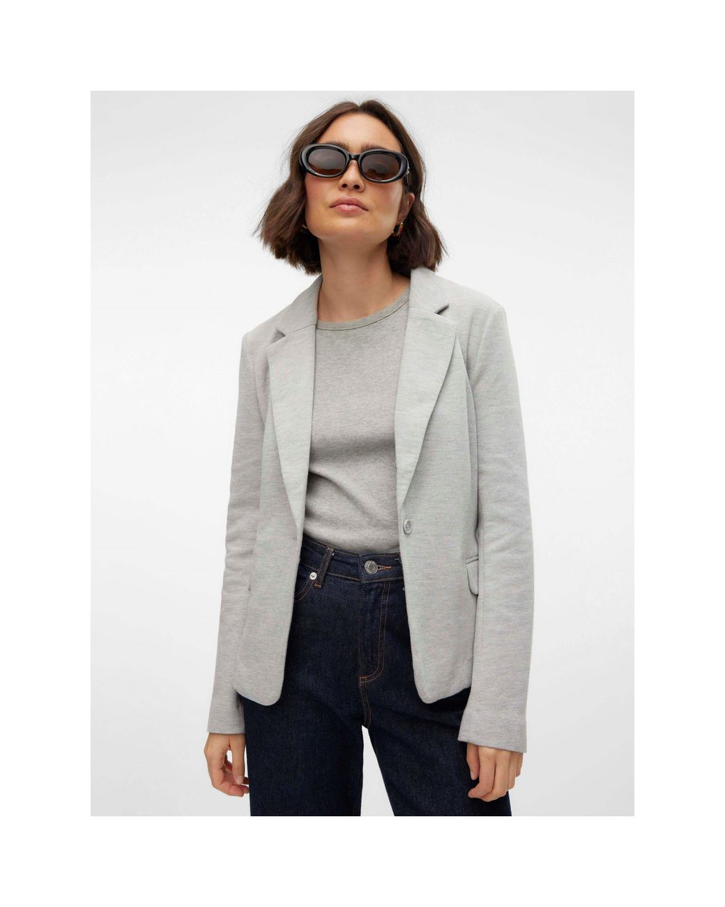 Vero Moda Gray Julia Ls Blazer