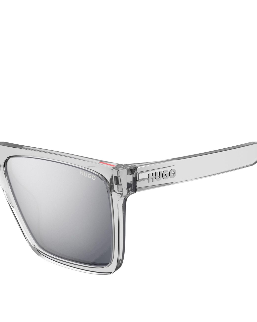 HUGO White Rectangle Sunglasses for men