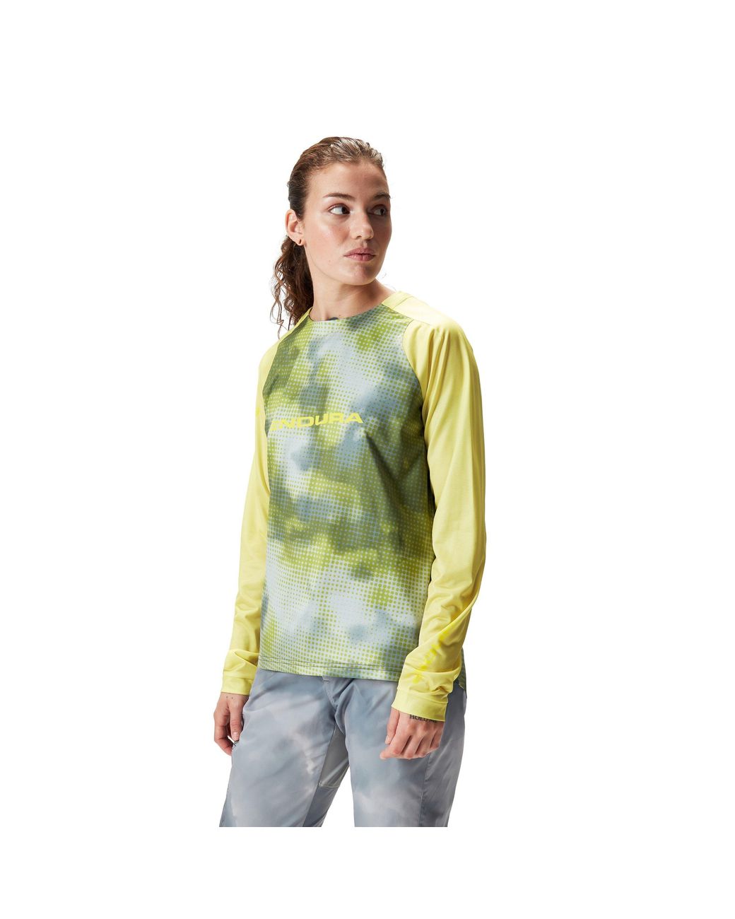 Endura Green Ltd Pixel Cloud Long Sleeve Tee Ladies