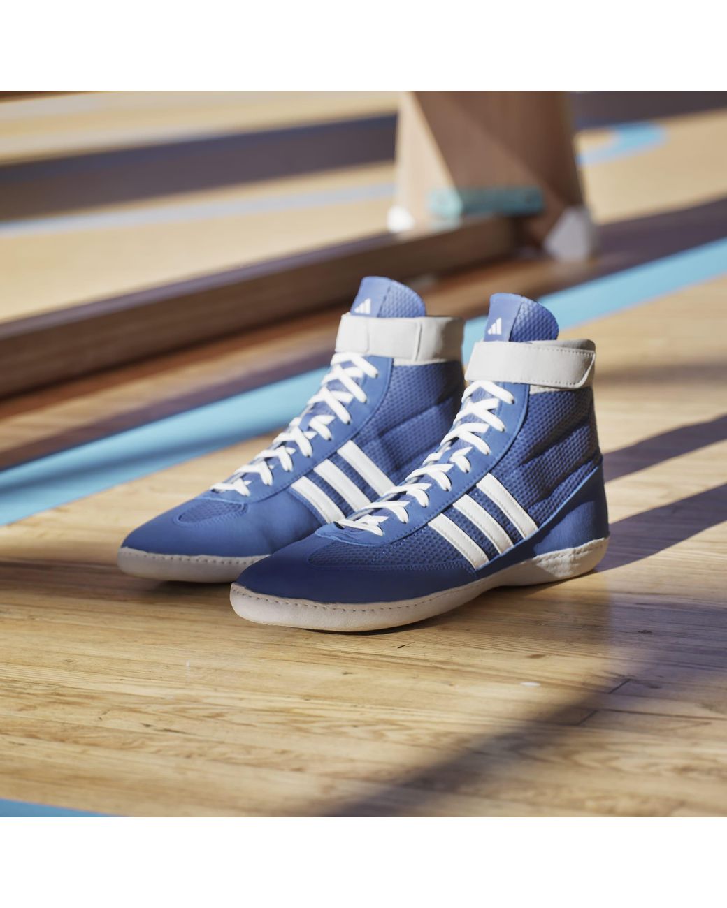 Adidas Blue Combat Speed 4 Wrestling Shoes for men