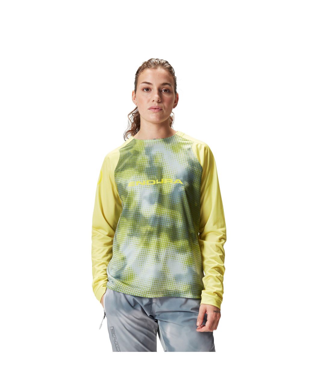 Endura Green Ltd Pixel Cloud Long Sleeve Tee Ladies