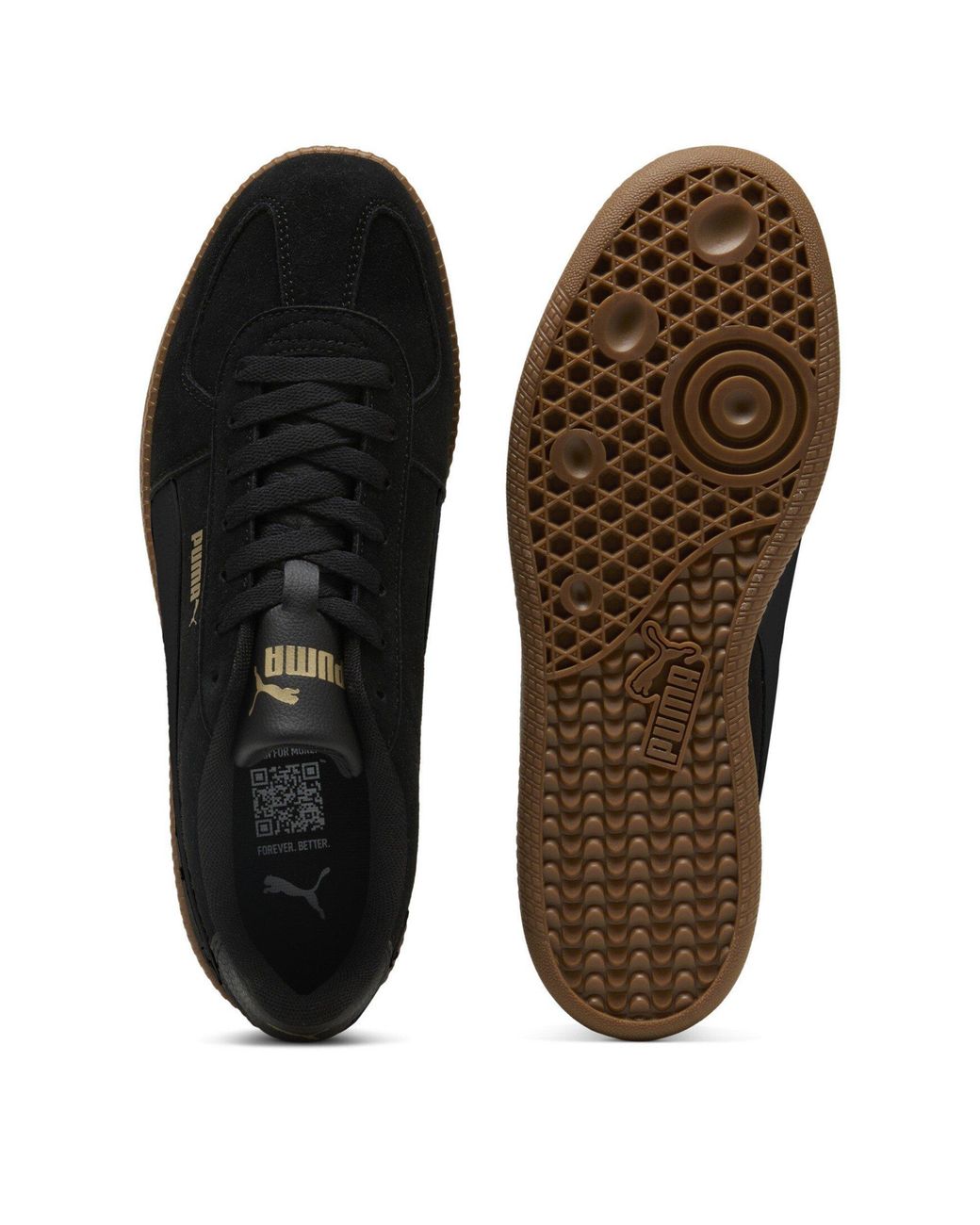 PUMA Black Club Lt Suede Low-Top Trainers for men