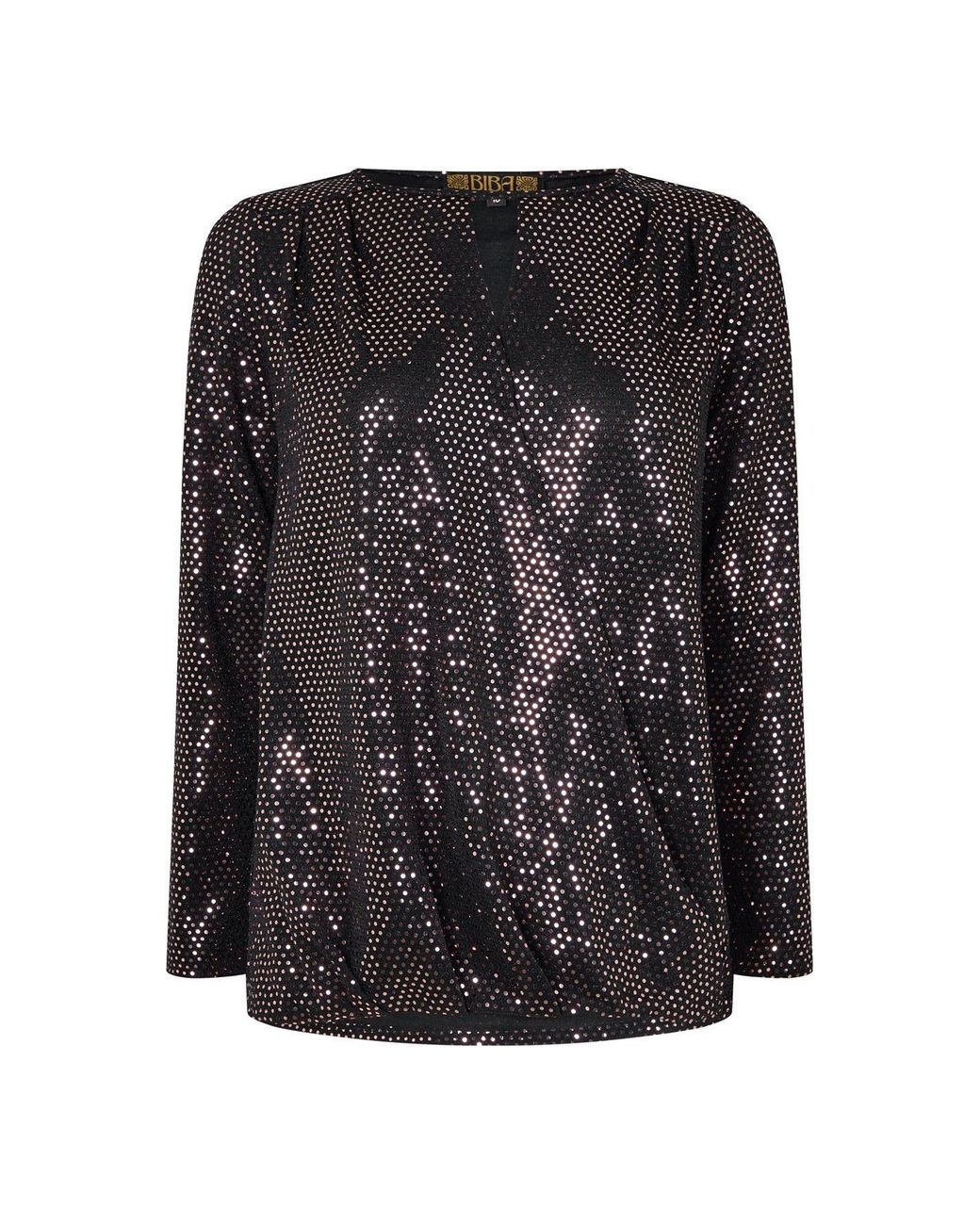 Biba Black Sparkle Top