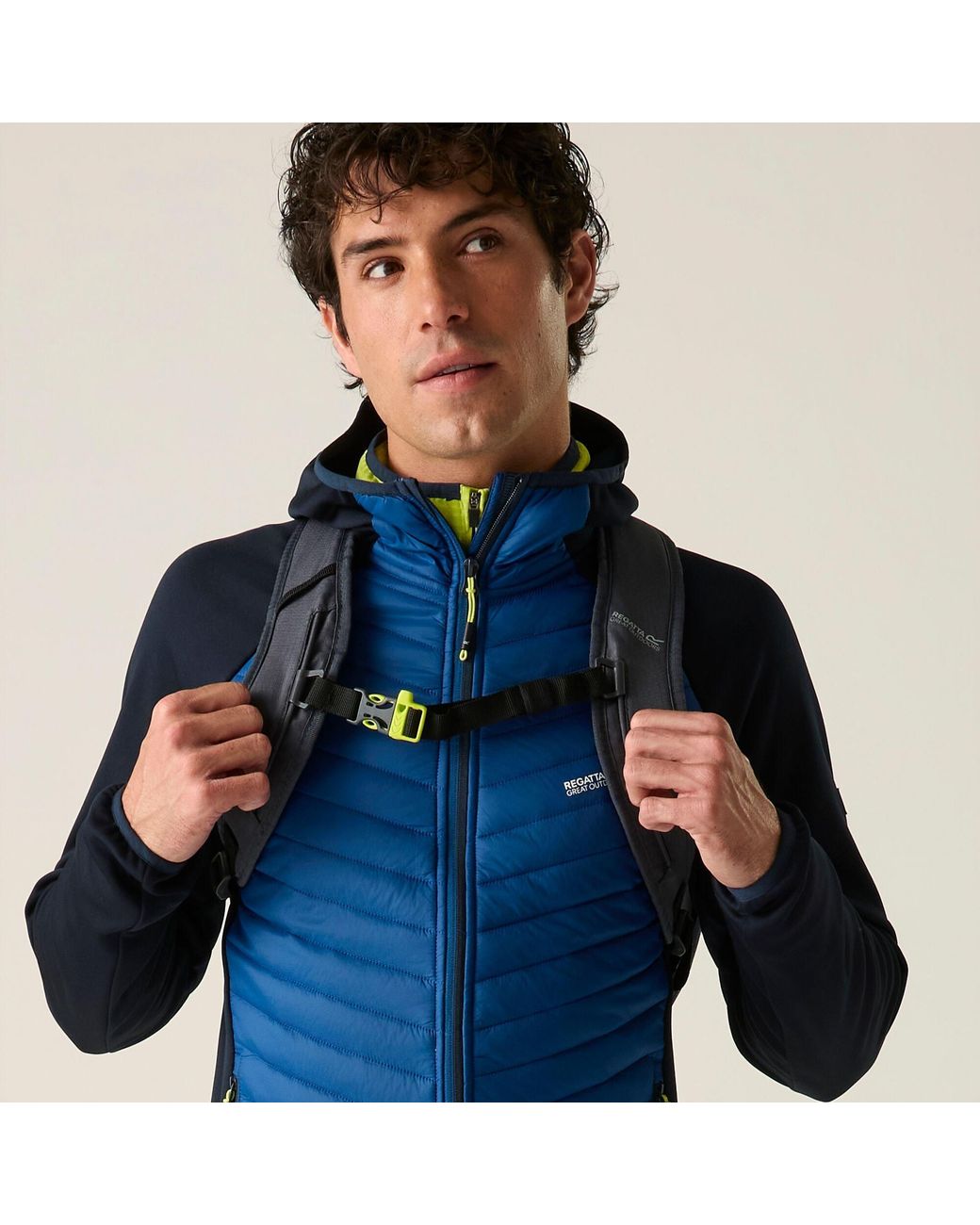 Regatta Blue Andreson Hybrid Water-Repellent Jacket for men