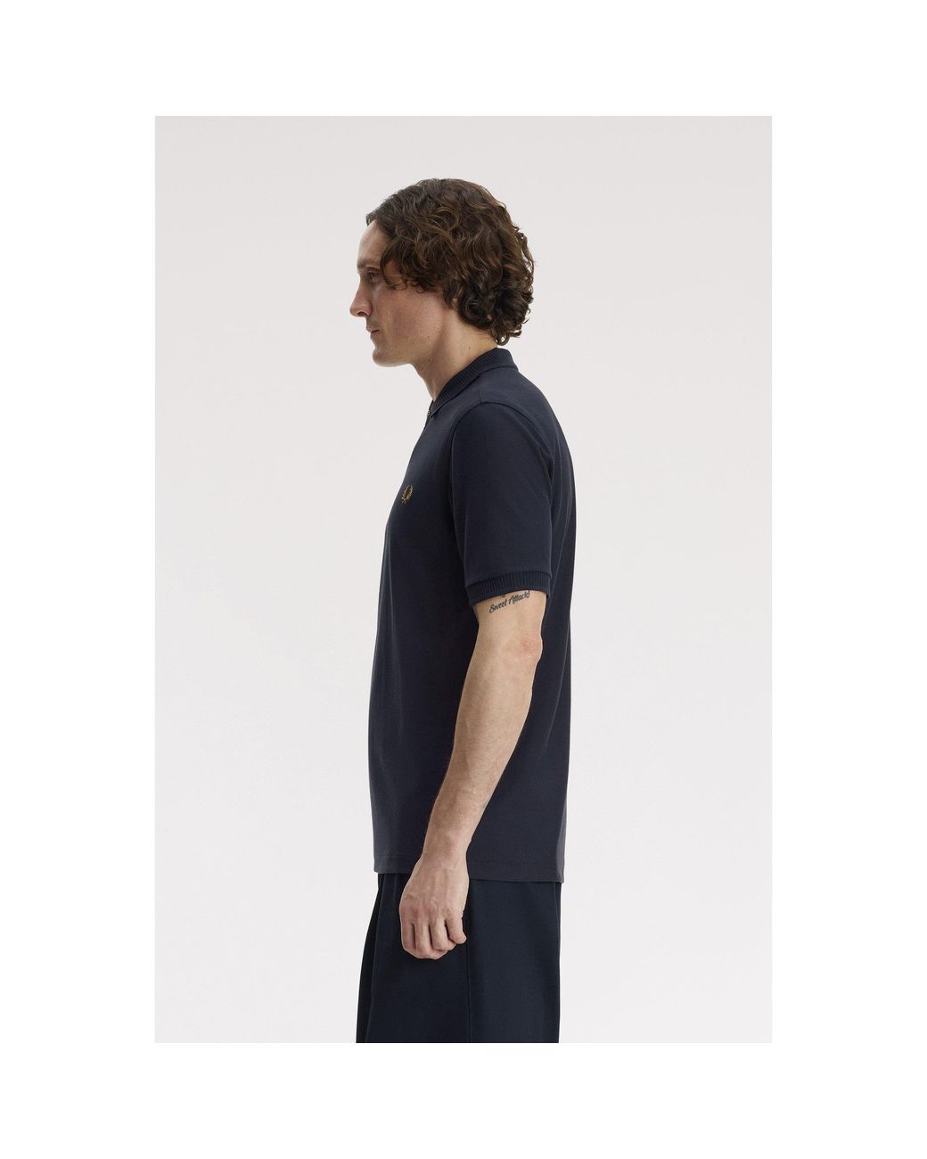 Fred Perry Blue Fred Crepe Zip Polo Sn71 for men