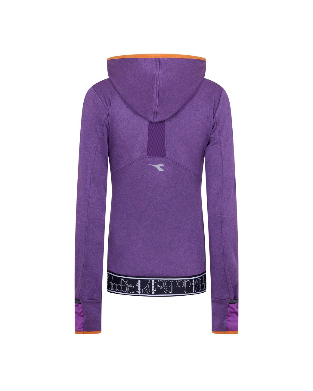 Diadora Purple L. Warm Up Winter Short Sleeve Performance Gym Top