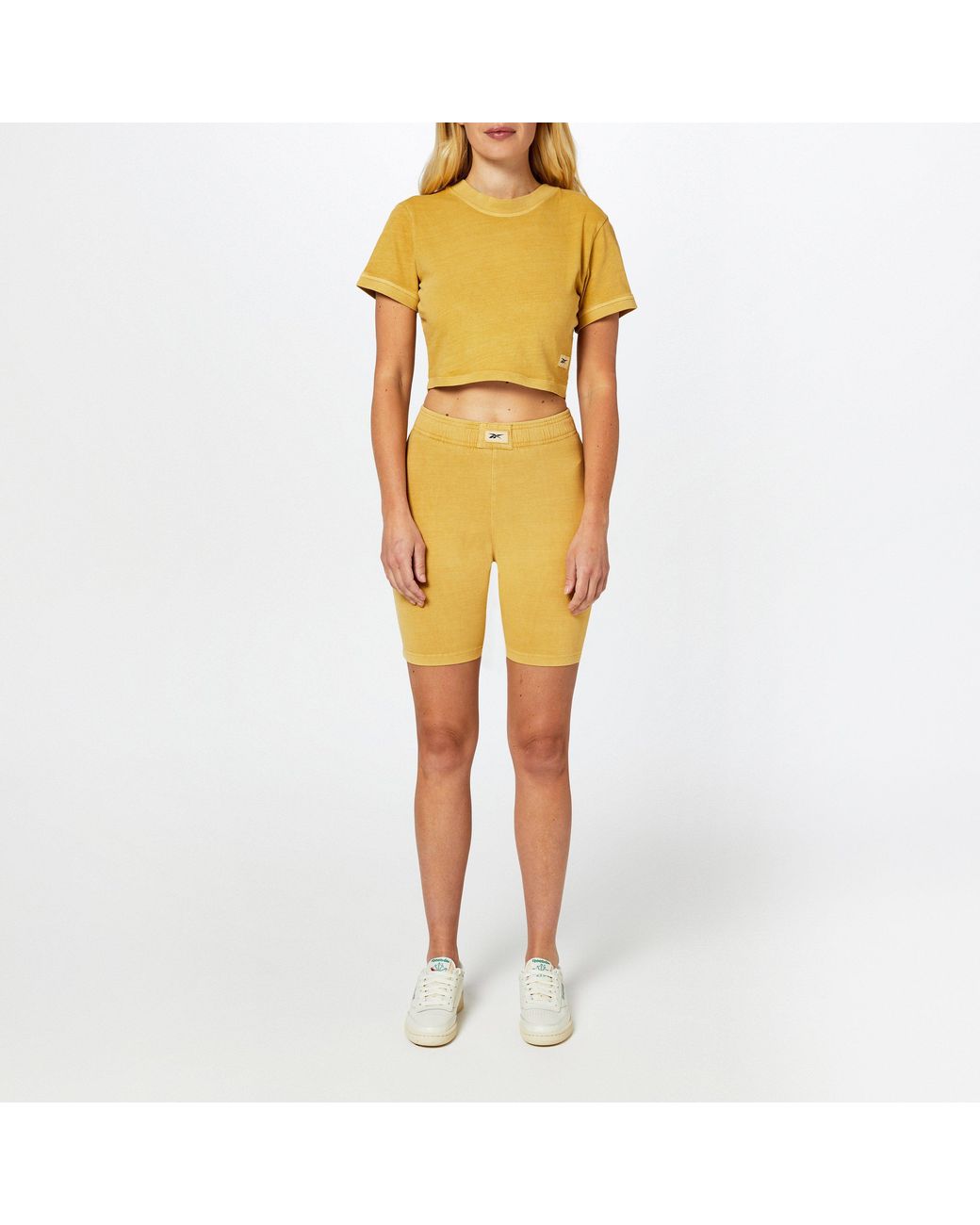 Reebok Yellow Jersey Jogger Shorts