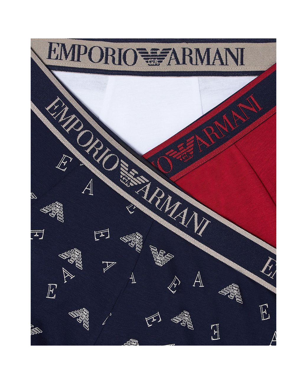 Emporio Armani Blue Core Logo Boxer Brief 3-Pack for men