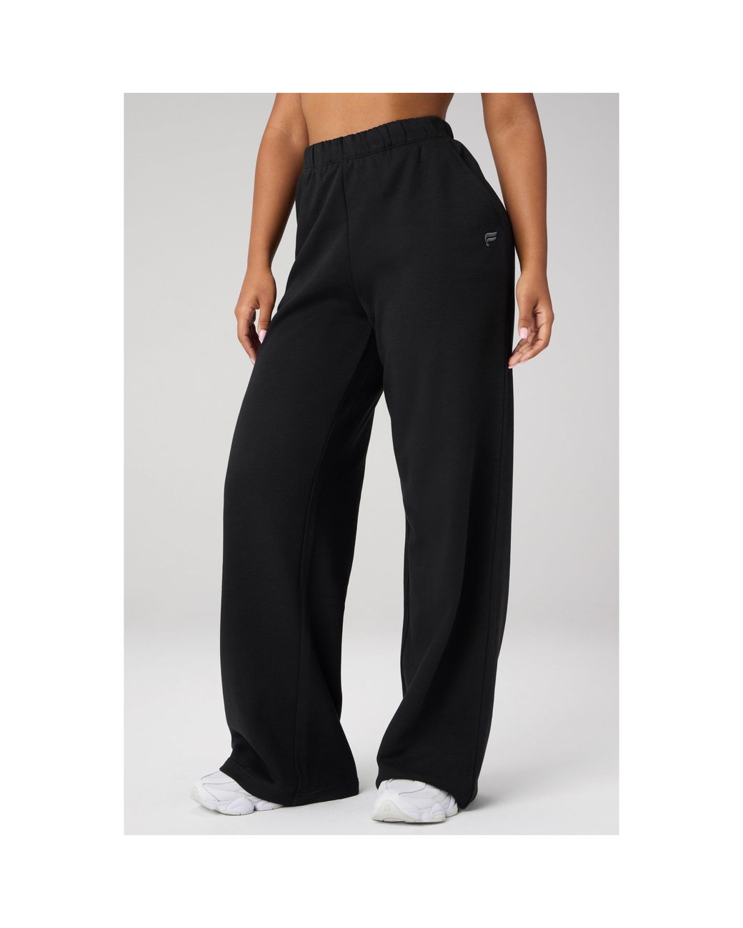 Fabletics Blue Cozy Sweats Cotton Fleece Open Hem High-Waisted Joggers