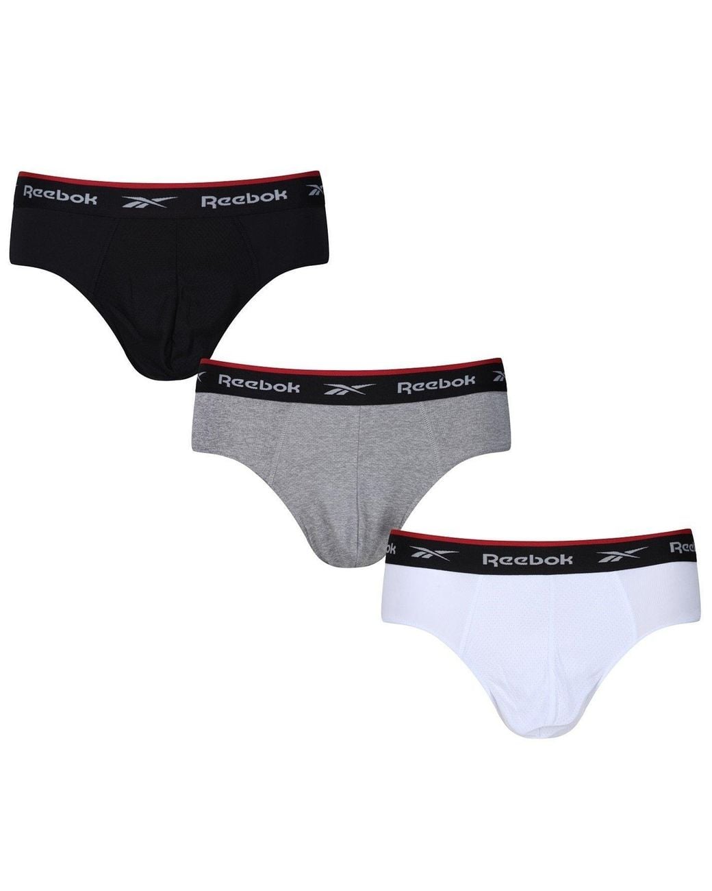 Reebok Black 3 Pack Performance Briefs for men