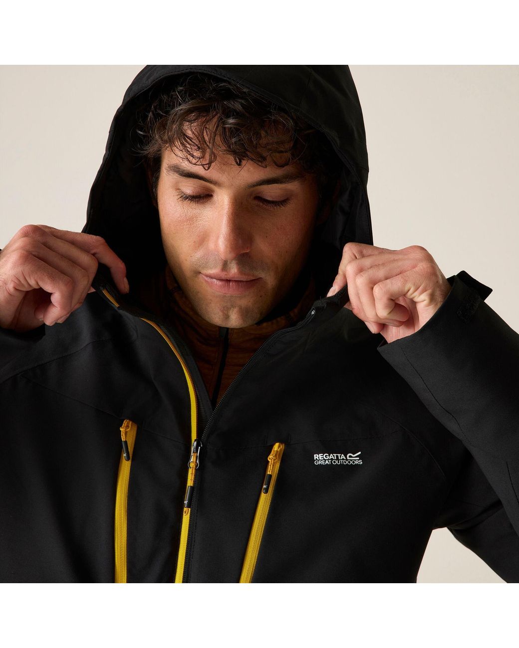 Regatta Black Highton Stretch Padded Waterproof Jacket for men