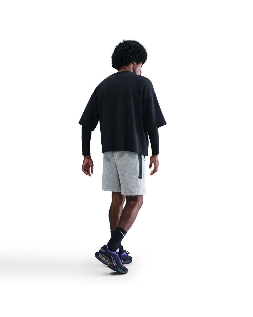 Nike Black Sportswear Tech Fleece Shorts for men