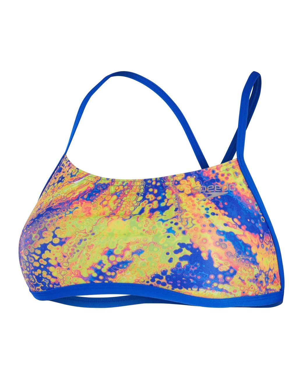 Speedo Blue Alov Digi Crop Top Bikini