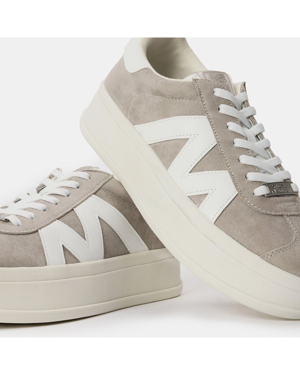 Steve Madden White Opponent Low Top Trainers