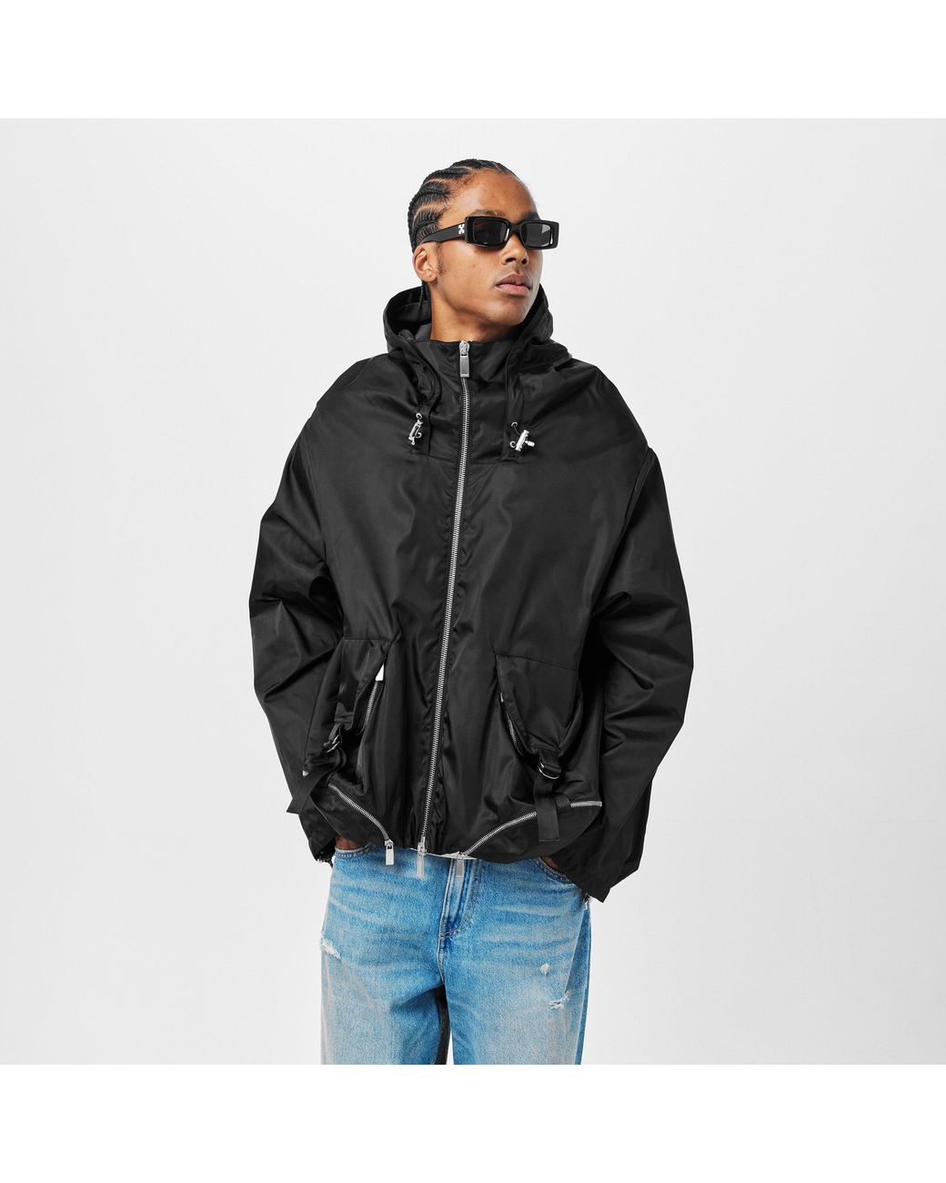 Off-White c/o Virgil Abloh Black Weather Resistant Windbreaker for men