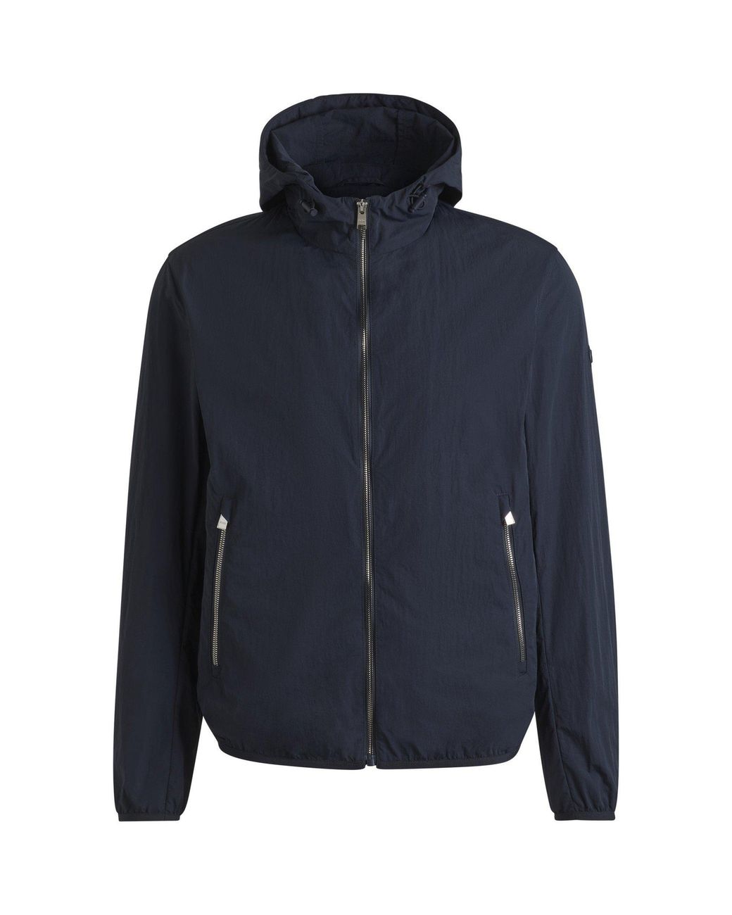 Boss Blue Tailored Formal Hooded Coat (C Cinder) for men