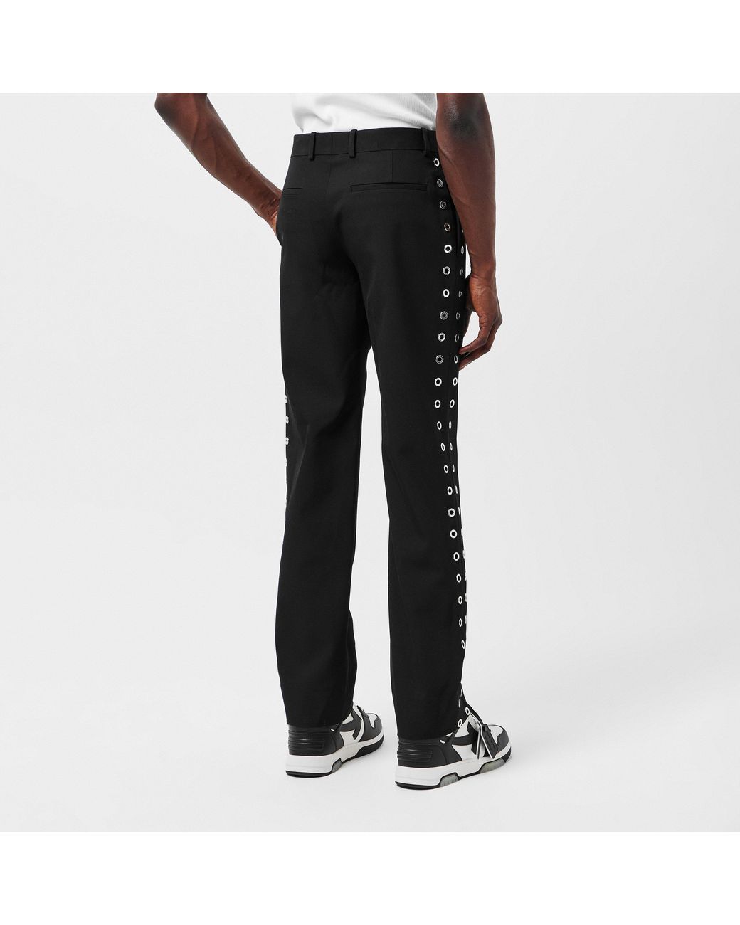 Off-White c/o Virgil Abloh Black Closed Hem Fleece Jogging Bottoms for men