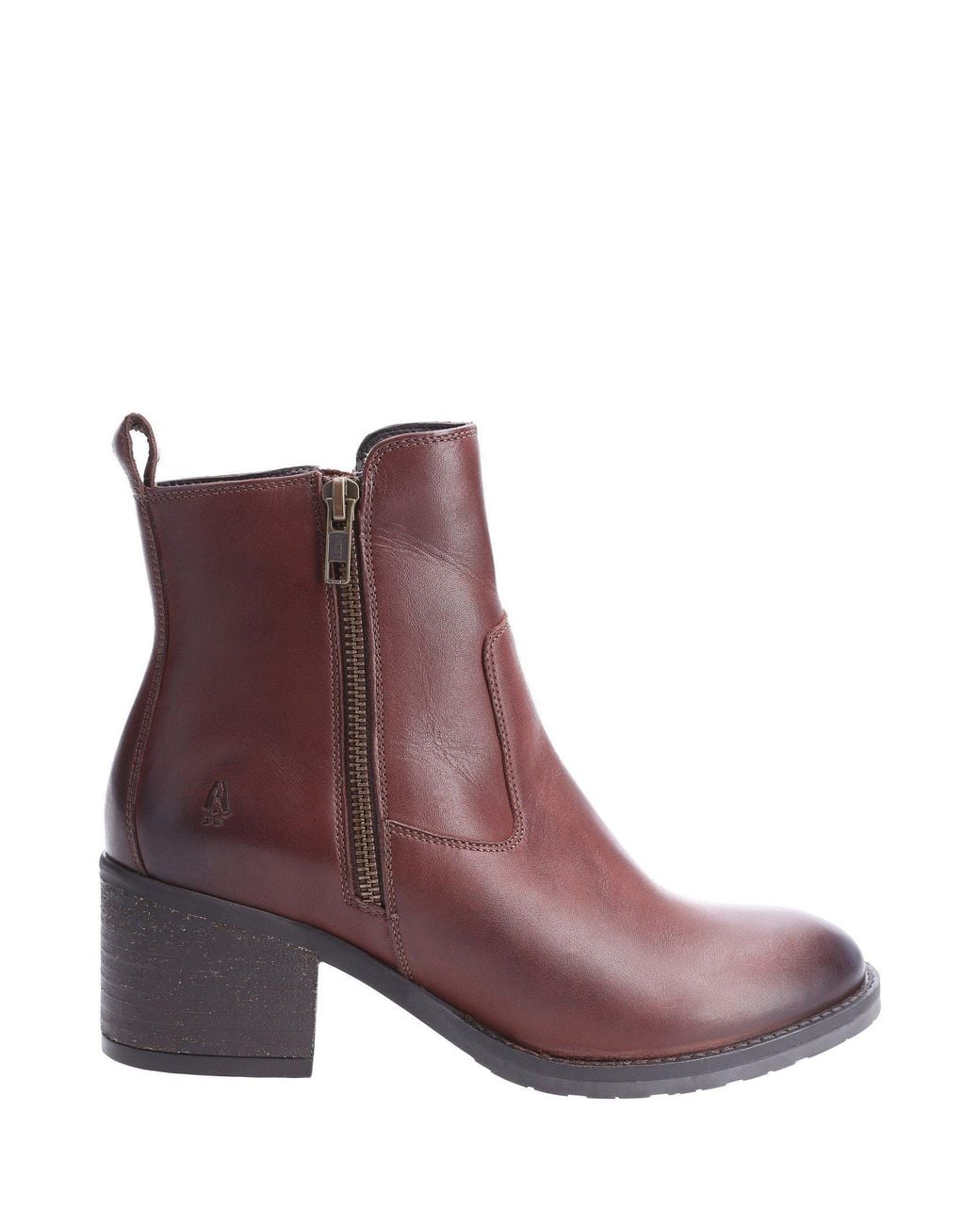 Hush Puppies Purple Helena Block Heel Ankle Boots