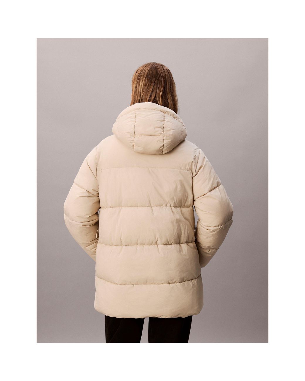 Calvin Klein Natural Belted Medium Puffer Jacket