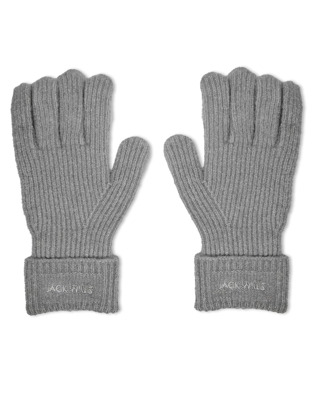 Jack Wills Gray Jw Knitted Gloves
