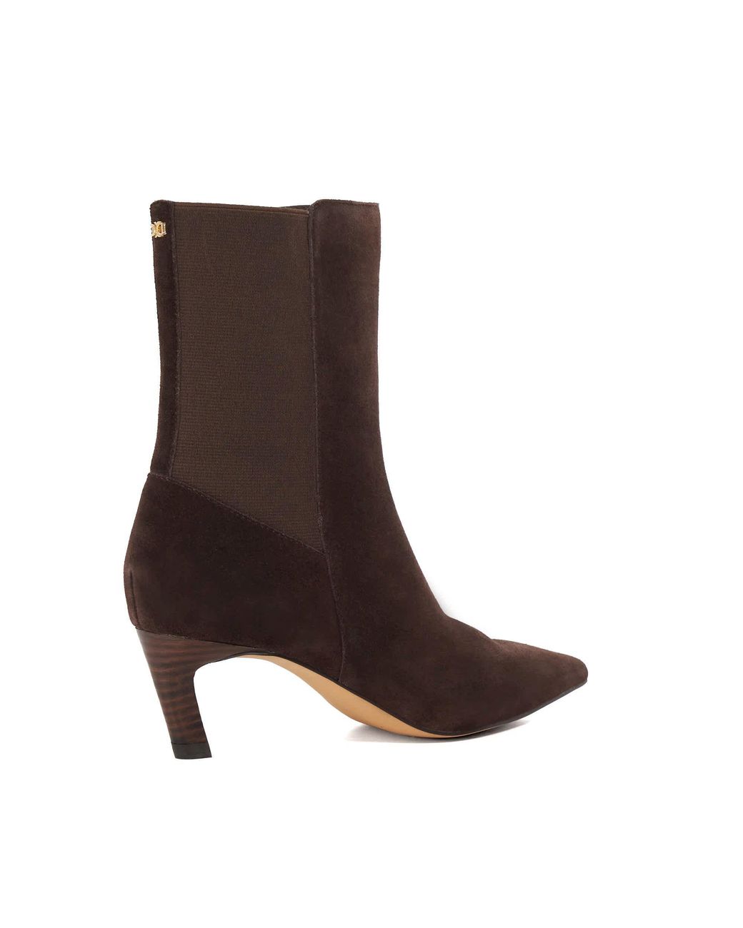 Dune Brown Orlai Ankle Heeled Boots