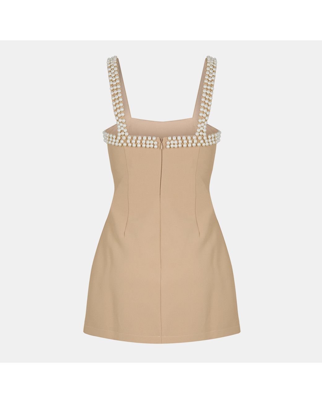 Odd Muse Natural The Ultimate Muse Pearl Trim Mini Dress