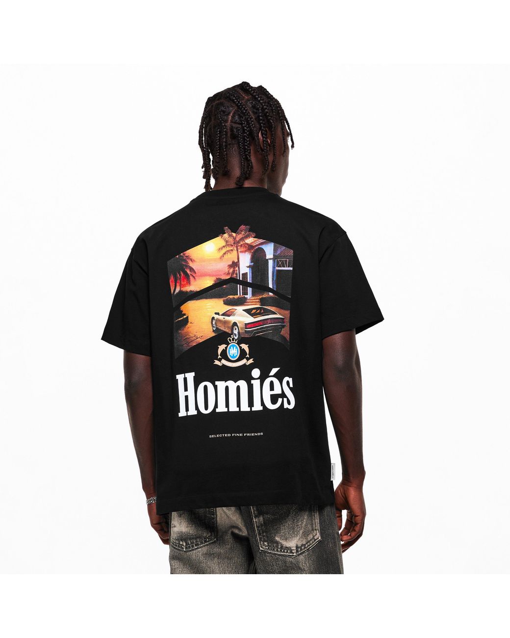 Homies Marbella Black Homies Racing T-Shirt Special Edition Auto for men