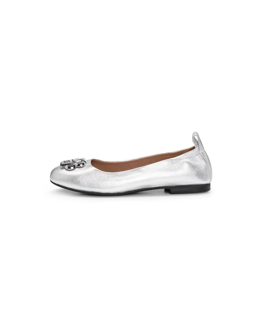 Boss White Dasy Ballerina Slider Slippers