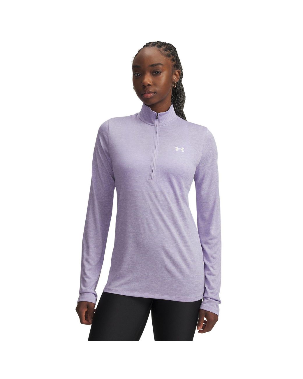 Under Armour Purple Tech Twist ½ Zip Luxe