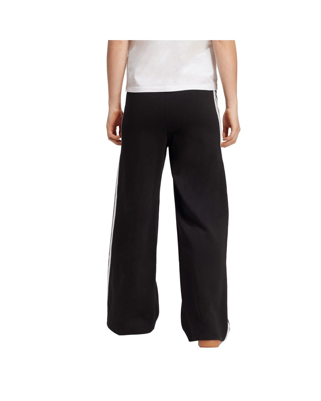 Adidas Black Essentials Wide Leg Fleece Pant