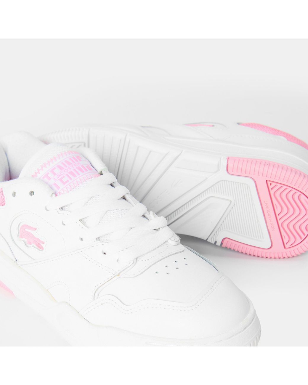 Lacoste White Lineshot Casual Low-Top Trainers