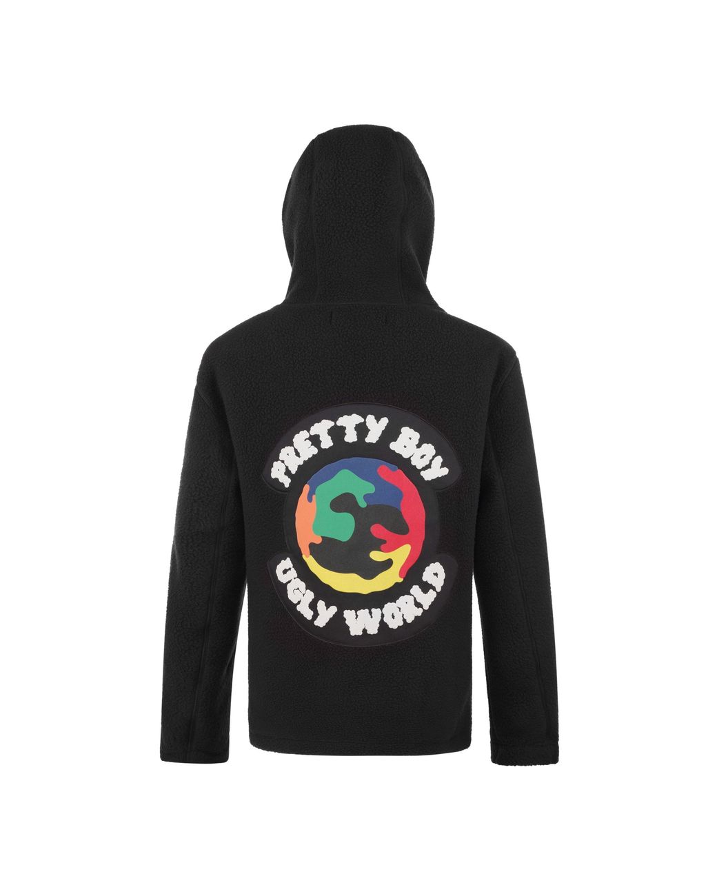 PRETTY BOY UGLY WORLD Black Textured Sherpa Jacket for men